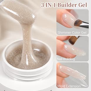 BORN PRETTY Export Multi-functional Extension Gel - Nail Art Fine Glitter Color Gel Extension & Construction 3-in-1 Gel Polish