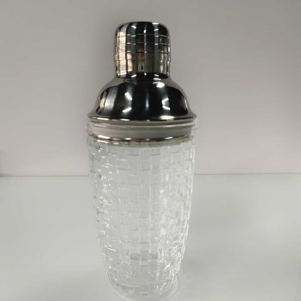 Glass cocktail shaker, ice flower glass, shaker, cocktail cup, bar bartending tool, shaker cup without lid