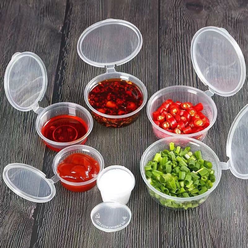 Disposable Dipping Sauce Chili Oil Seasoning Integrated Small Sauce Cup Box Takeaway Packaging Sealed Ingredients