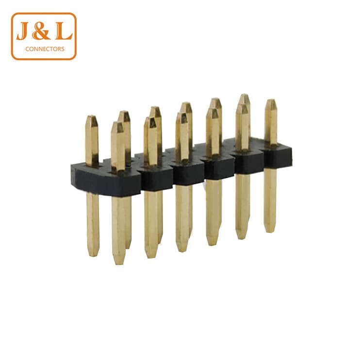 4.2 pitch dual-row 180° straight plug gold-plated pin header high current industrial equipment connector supports customization