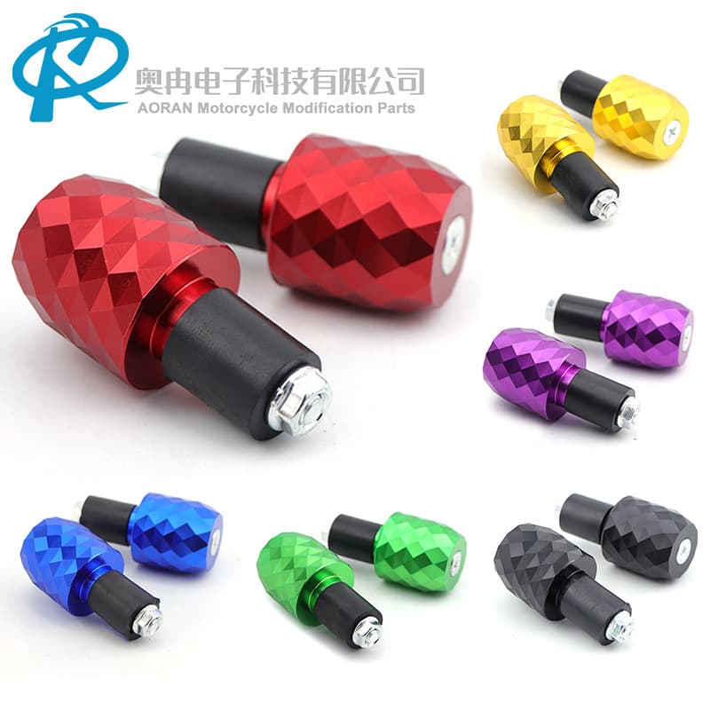 Motorcycle handlebar plug ribbed off-road vehicle mosaic handlebar plug modified accessories handlebar traffic jam balance block