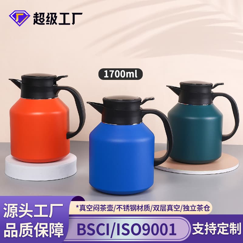 In-Stock 316 Stainless Steel Insulated Teapot with Smart Temperature Display, Large Capacity Steeping Pot and Tea-Water Separation