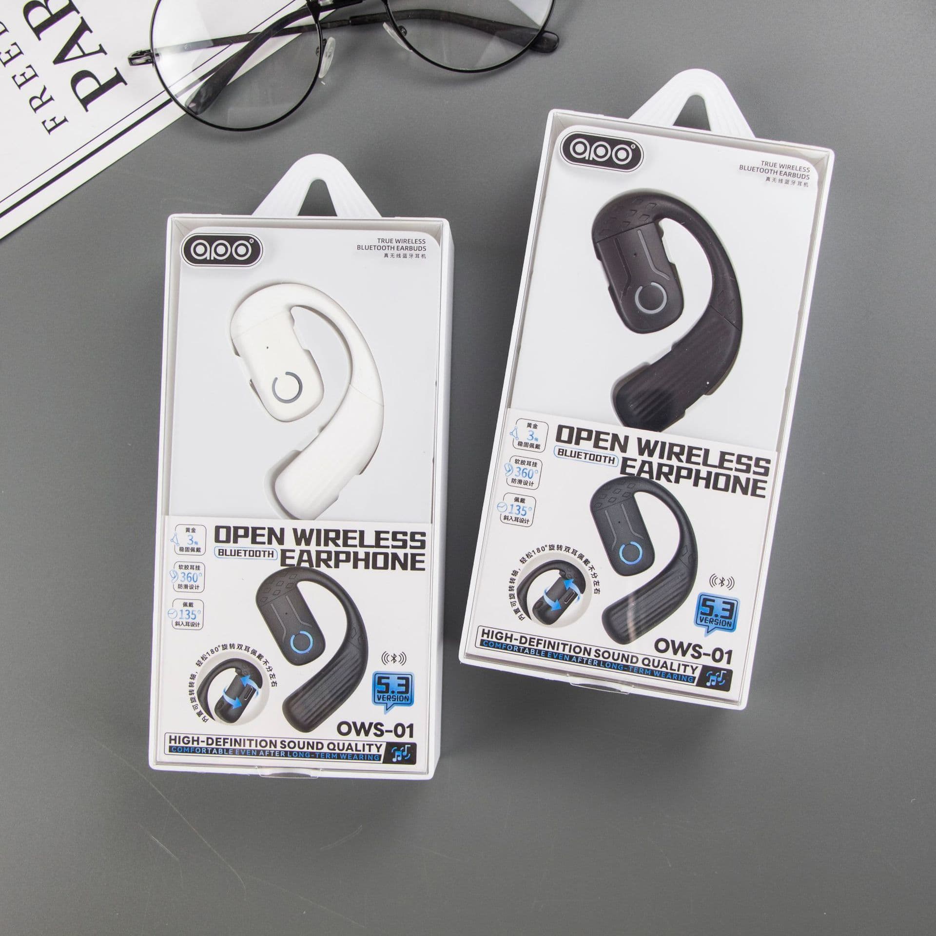 Kiki Wireless Bluetooth Headset OWS-01 Ear Hook Wireless Bluetooth Single Ear Bluetooth Sports Headset