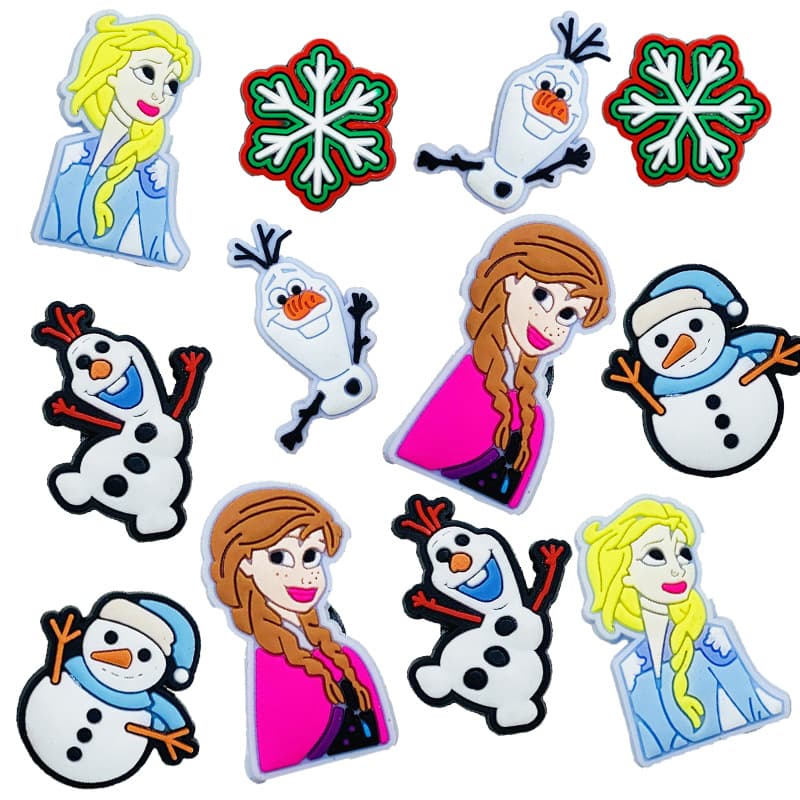 New Cartoon Frozen Croc Shoe Accessories Croc Charms Shoe Decorations Shoe Embellishments Shoe Accessories Shoe Clips