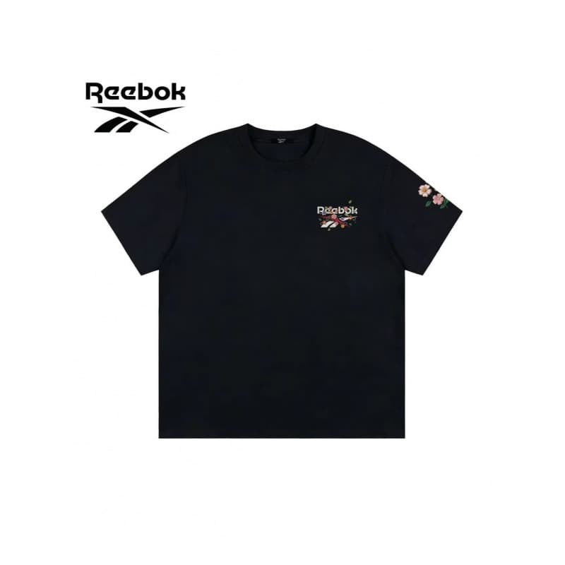 Reebok/Reebok classic pure cotton loose and versatile retro plant flower imitation embroidery casual short-sleeved T-shirt top