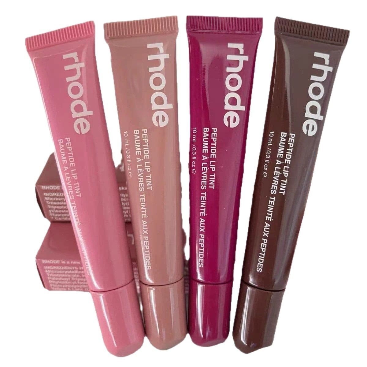 Spot rhode Hailey colored Raspberry Ribbon Toast Espresso lip gloss lip glaze lipstick