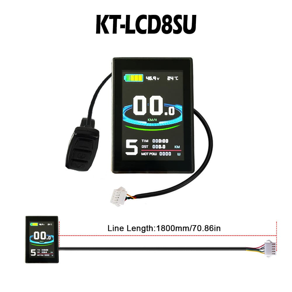 Bicycle Lithium Modification Accessories Quantum LCD8SU New Color Screen Meter SM Connector with USB Interface