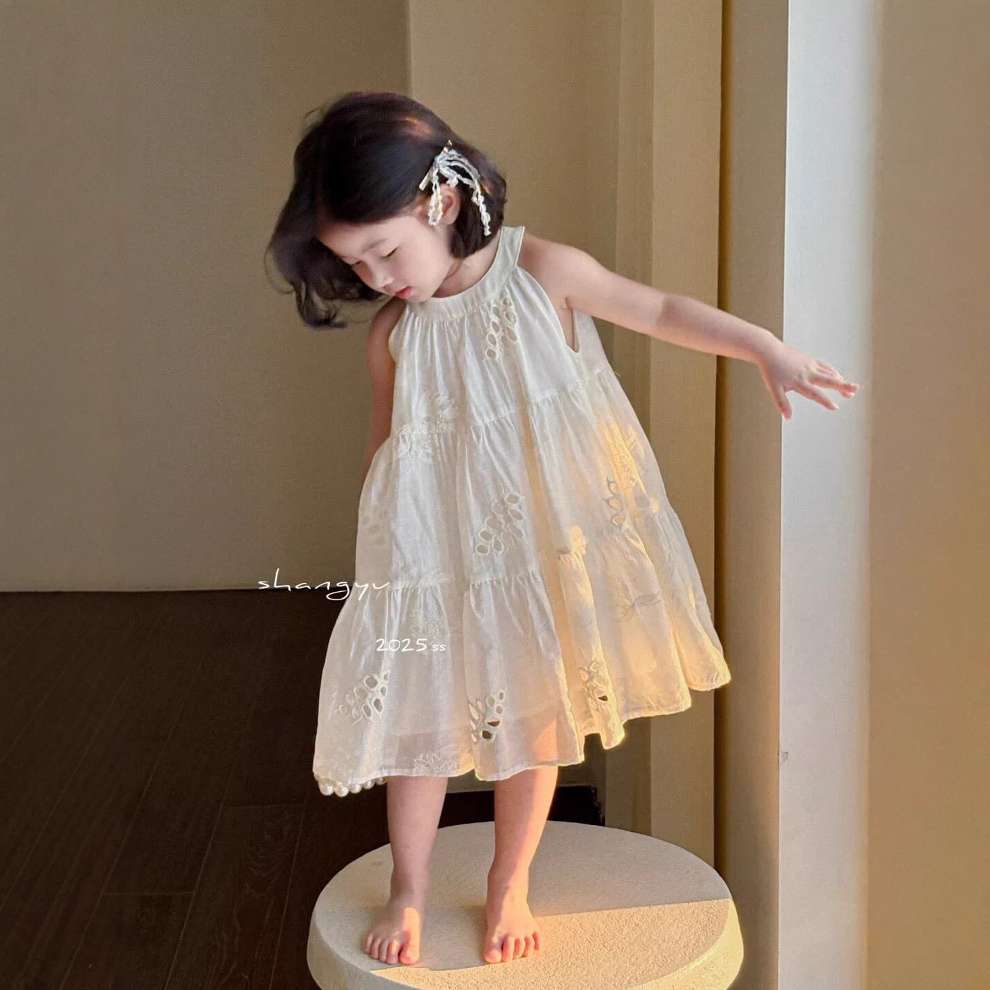 Girls' Sweet Vest Dress Summer Style Children's Dress for Ages 3-8 Drop Shipping