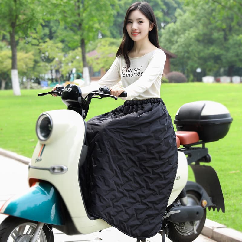 Electric Vehicle Windshield Cover Motorcycle Winter Thickened Knee Guard Half-Skirt Leg Guard Knee Protection Rainproof Apron Warm Windproof Skirt