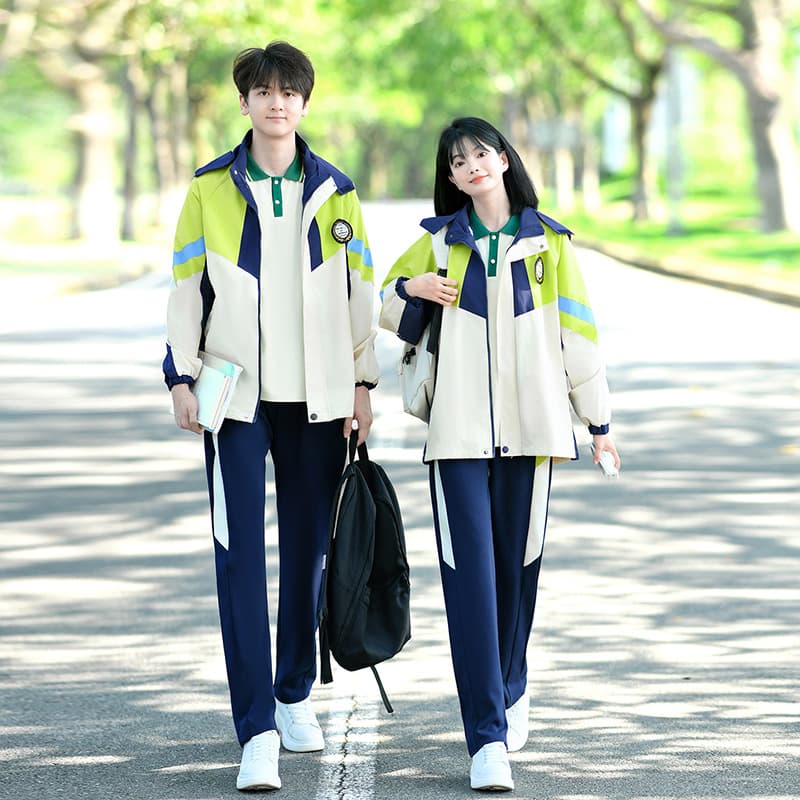Three-Piece Academic Style Autumn Jacket Sets for Middle and High School Sports Uniforms