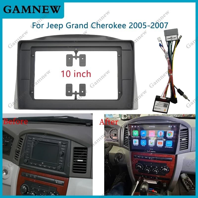 Navigation bezel for 2005-2007 JEEP GRAND CHEROKEE Android navigation panel