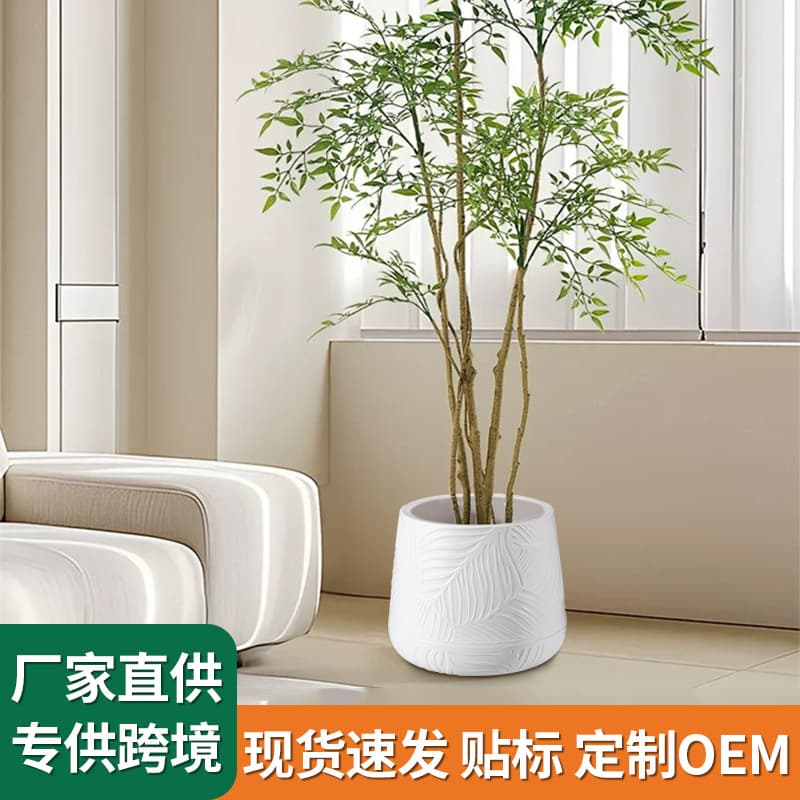 Resin Large Flower Pot Luxury Premium Home Outdoor Wide Caliber Monstera Money Tree Pothos Planter