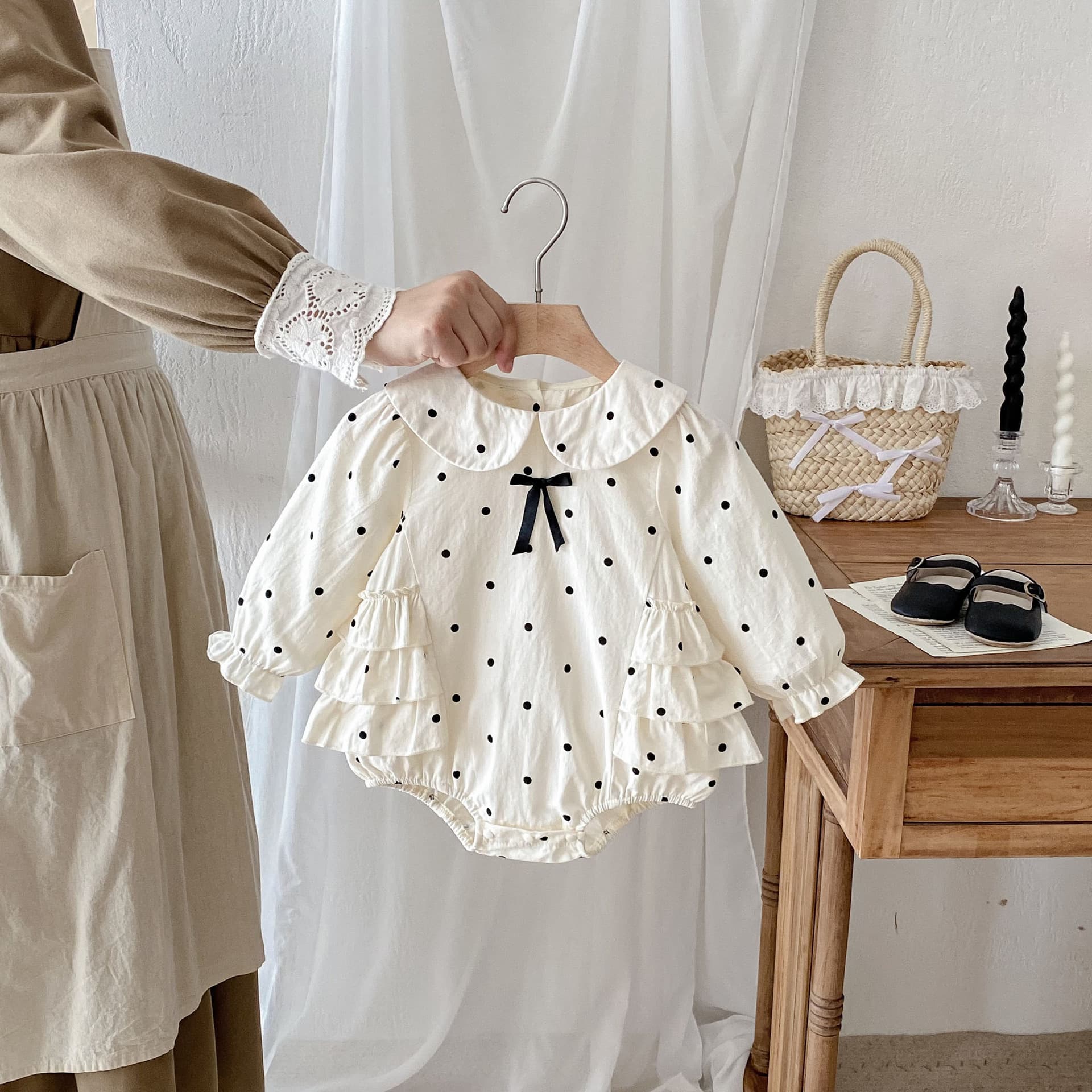 Baby clothes, spring and autumn clothing, baby girl, princess jumpsuit, full moon, 100 days, newborn bag, one-year-old dress