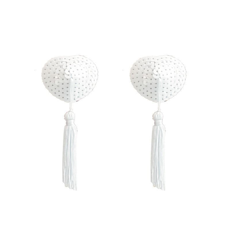 Guiruo Lingerie Sexy Hot Tassel Nipple Cover Sequin Heart Nipple Cover Accessory Adult Products Drop Shipping