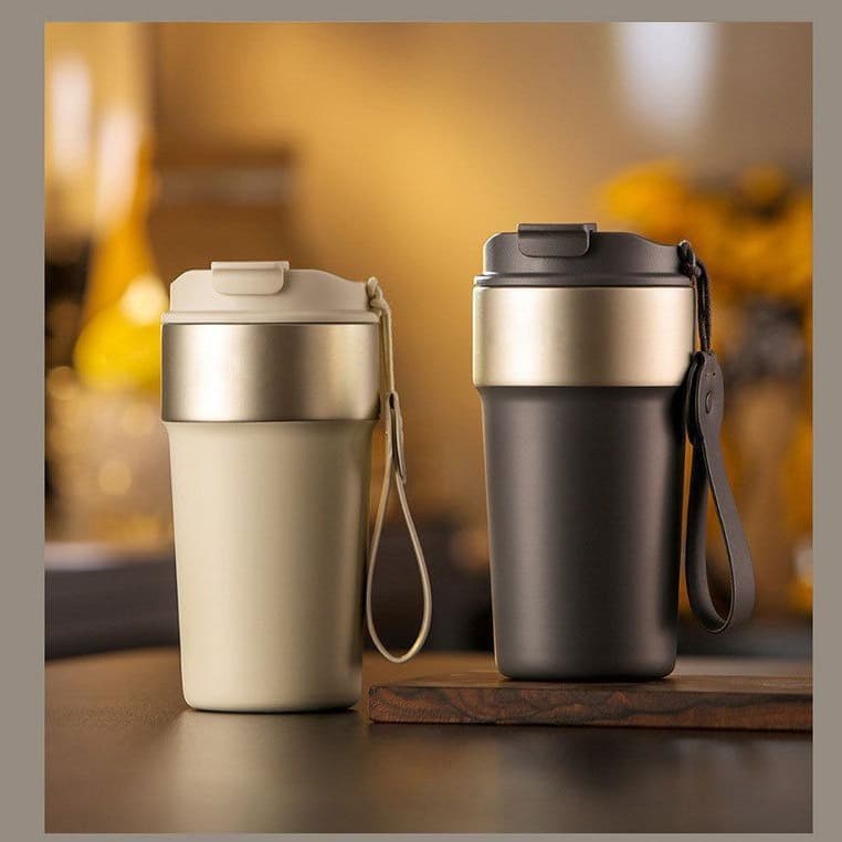 Elegant 316 Stainless Steel Vacuum Insulated Coffee Cup Portable Double Layer Car Use Handy Water Bottle Retro Luxury Gift