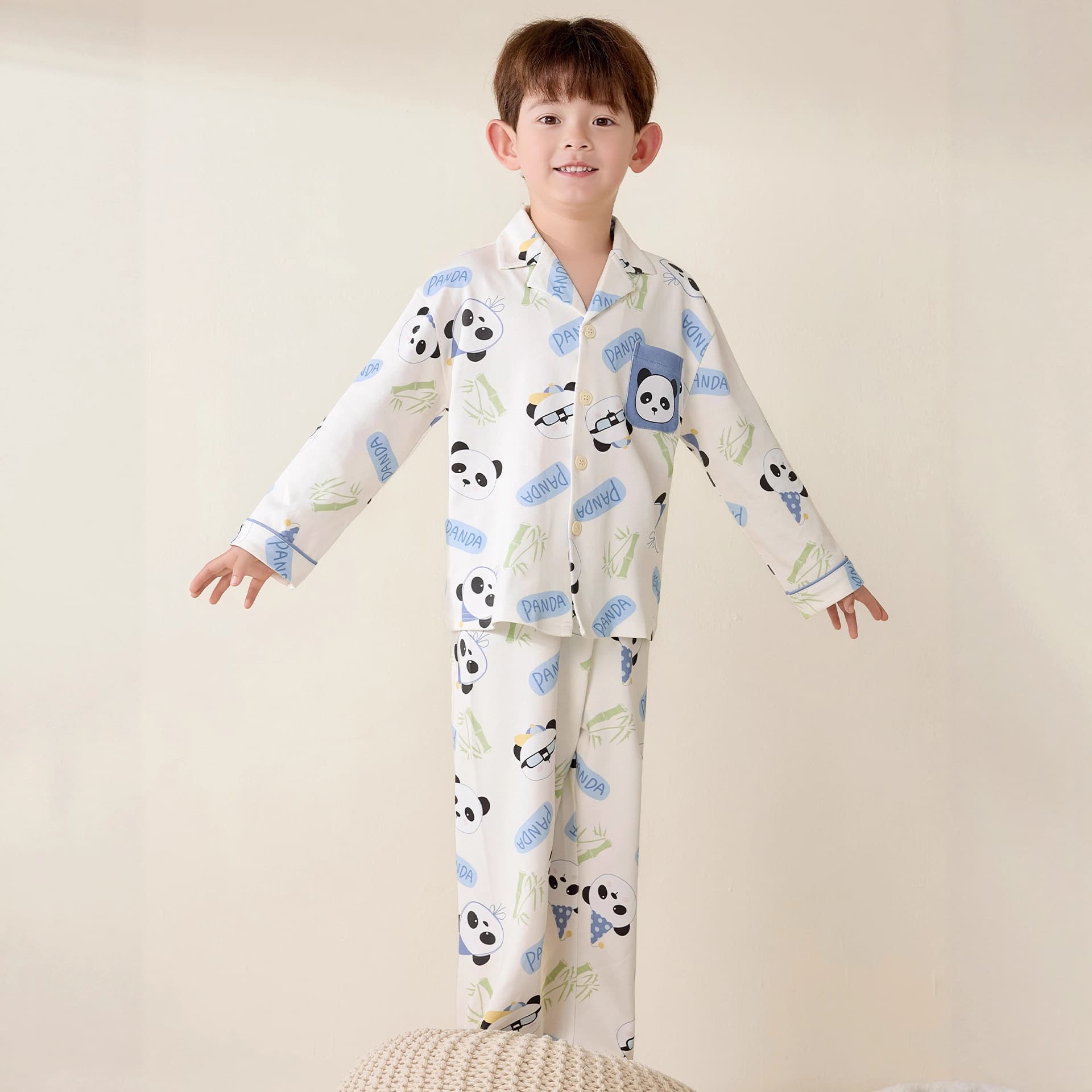 Children's Pajamas Class A 100% Cotton Long Sleeve Boys' Homewear Spring Autumn 2025 New