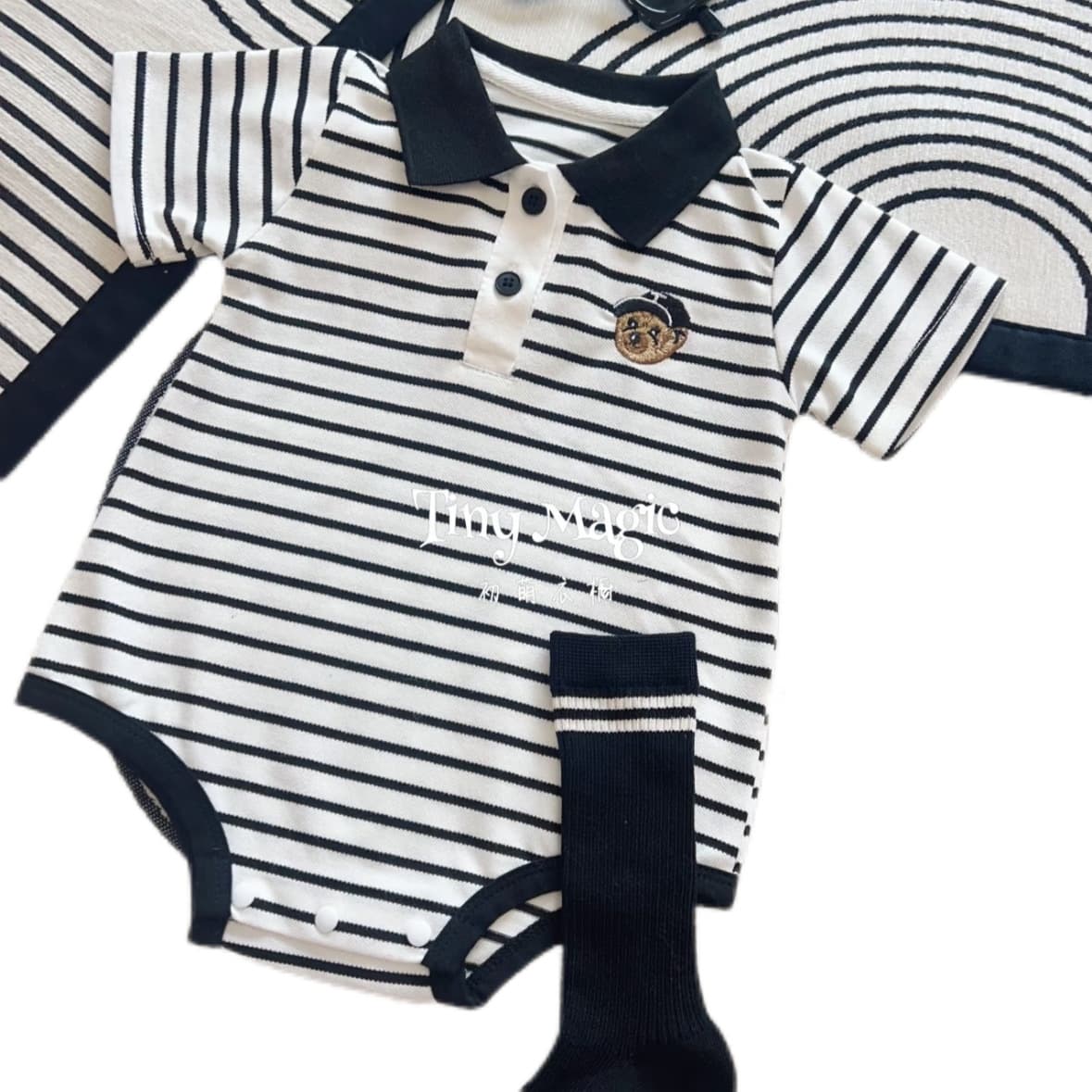 Newborn Baby Clothes Summer Stylish Romper Bodysuit Boys Summer Crawling Suit Thin One-Piece