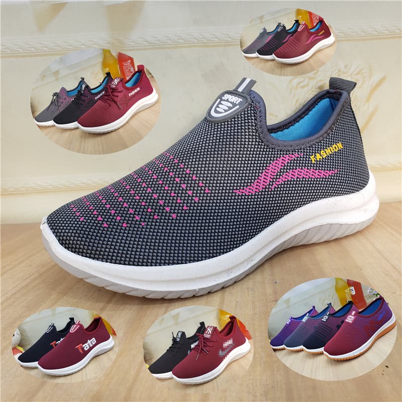 [Retail] Old Beijing Middle-Aged and Elderly Women's Single Shoes, Cloth Shoes, Mesh Shoes, Slip-On Comfortable Casual Lazy Sneakers
