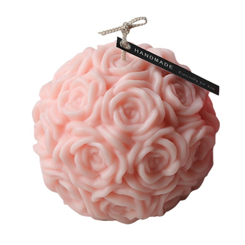Renshan rose ball scented candle silicone mold diy plaster ornament flower ball soap rose ice ball mold