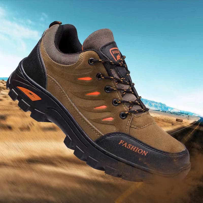 Cross-border outdoor men's shoes, new round-toe flat heel labor protection shoes for casual fashion, warmth, comfort, and cold-bonded hiking.