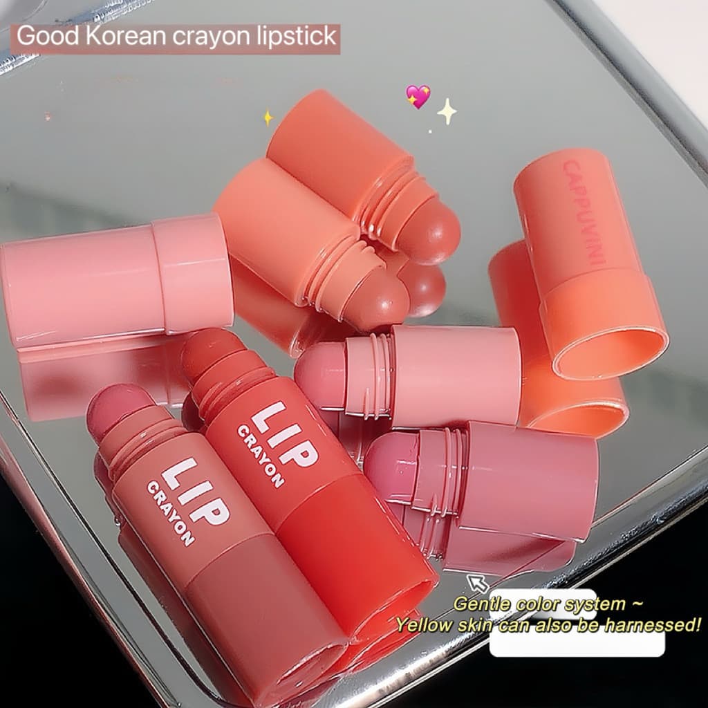 CAPPUVINI Crayon Lipstick Lip Gloss Four-Color Matte Velvet Multi-Color Lipstick Pen Affordable Niche Lipstick