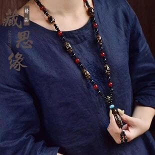 Nine-Eye Dzi Agate Necklace Jade Necklace Unisex Trendy Men's Pendant Jewelry