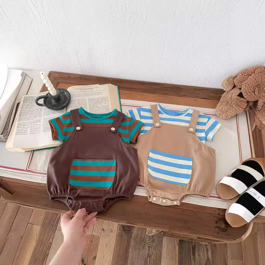 Baby Romper Set Summer Thin Newborn Infant Clothing Boys Summer Bodysuit Outwear Crawling Suit