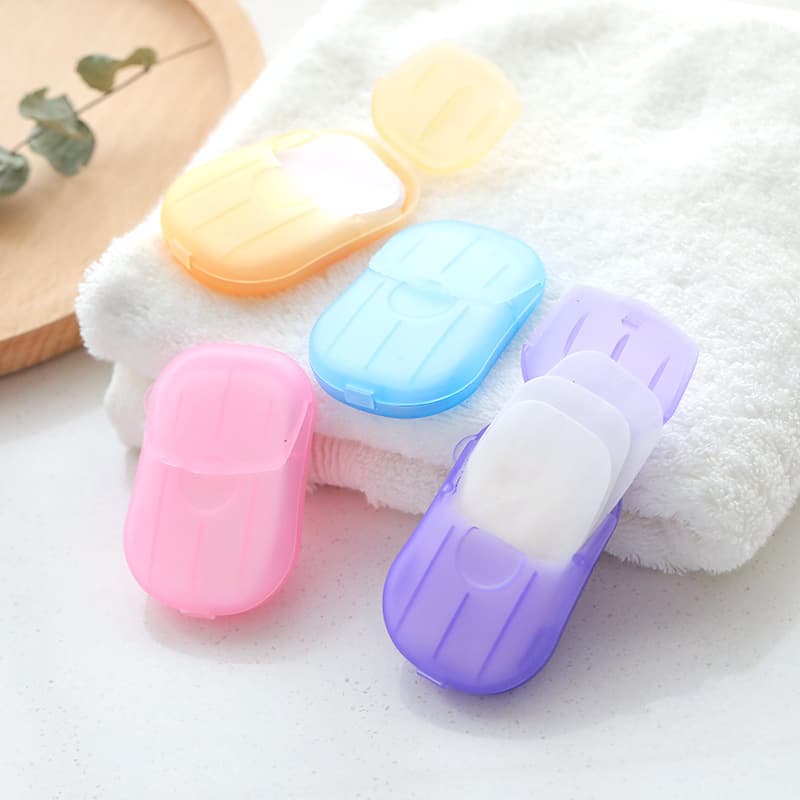 Soap flakes soap flakes hand soap flakes paper box outdoor disposable soap flakes portable mini travel hotel