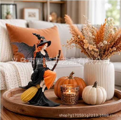 Cross-border Comfy Hour 8" Gothic Fairy Witch Figurine Gothic Fairy Witch