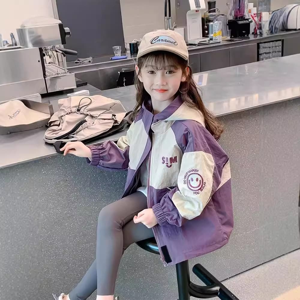2024 New Stylish Girls' Spring/Autumn Jackets, Children's Sportswear for Little Girls' Spring Tops