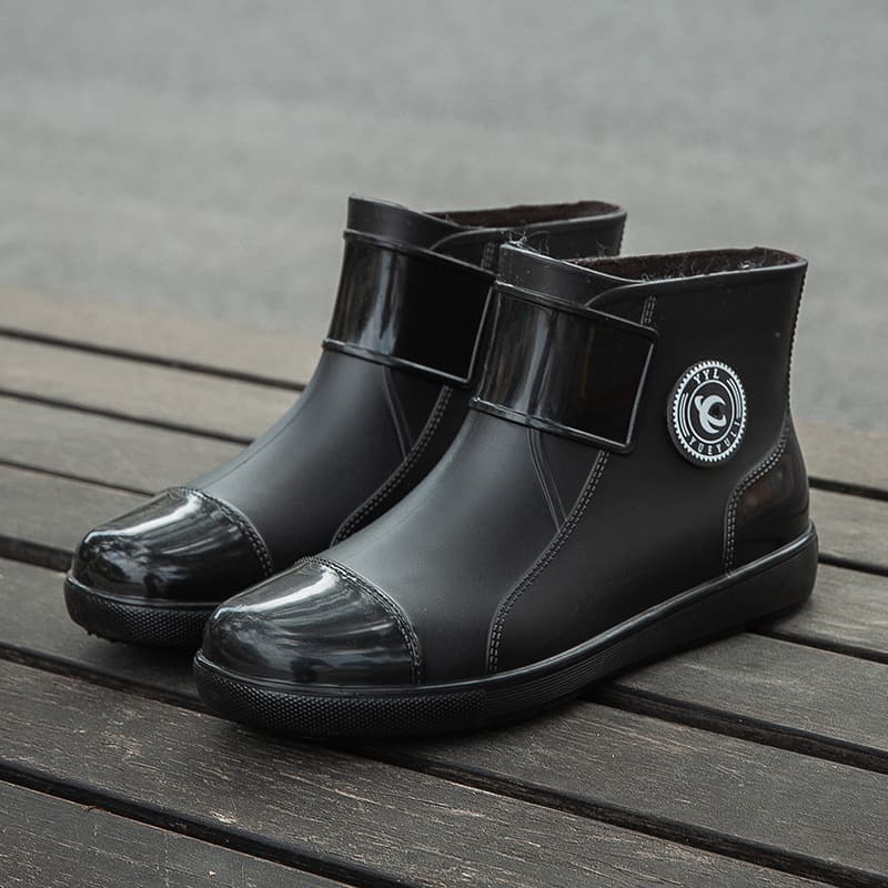 Size 49 Extra Large Waterproof Shoes, Unisex Fashion Short Rain Boots, Durable Extra Large Rain Boots, Slip-Resistant Work Slip-On Rubber Shoes