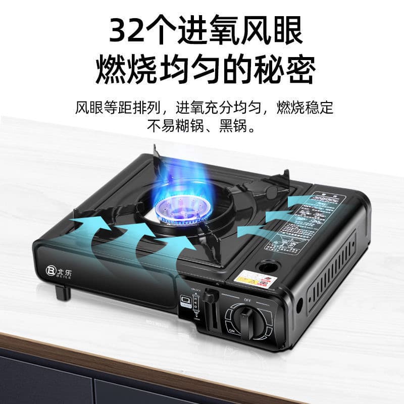 New Portable Outdoor Stove with Windproof Gas Cassette for Camping and Cooking