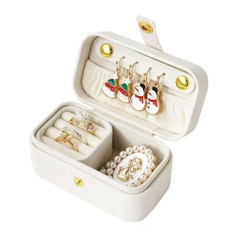 Cross-border Minimalist Portable Exquisite Jewelry Box Travel Accessory Organizer Ring Earring Ear Stud Necklace Small Jewelry Gift Box