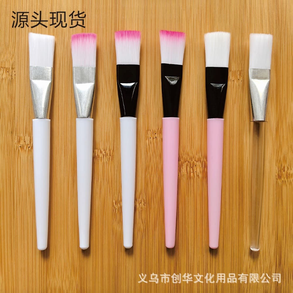 Bulk and Opp Bagged Facial Mask Brush Soft-Bristled Beauty Brush Makeup Brush Plastic Rod Nylon Hair Beauty Essence