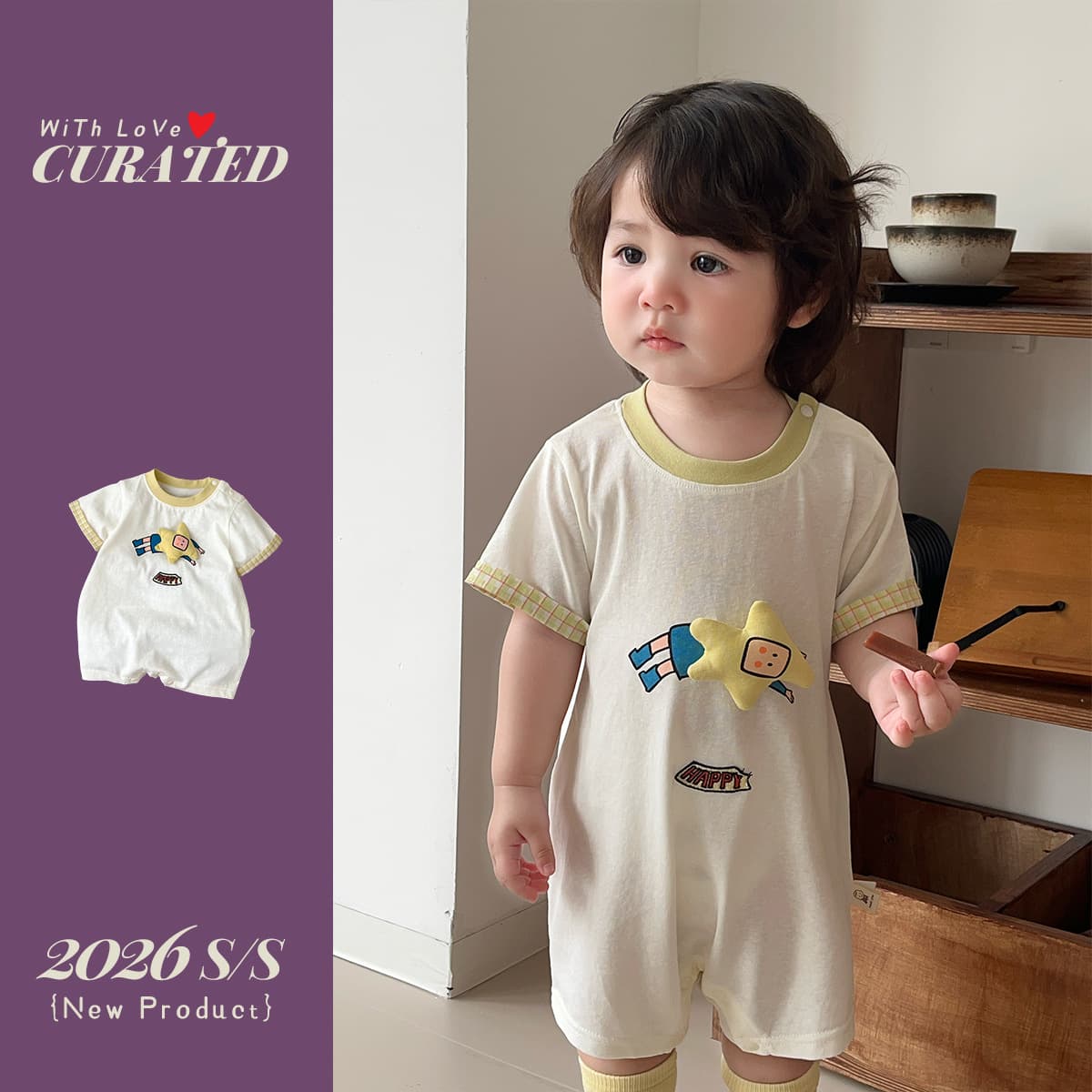 Boys Short Sleeve Minimalist Bodysuit Summer Newborn Baby 3D Cartoon Sleeveless Romper Newborn Stylish Clothes