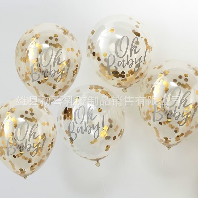 New Cross-Border 12-Inch Baby Gender Reveal Balloon for Baby Shower Boy Girl Baby Shower Decoration