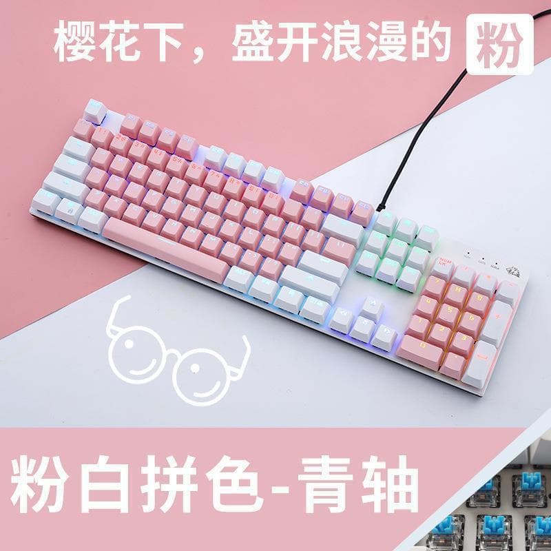 Gaming Mechanical Keyboard Key Feel Free Wolf K1 Gaming Mechanical Blue Switch Keyboard with Zhuyin Two-Tone Keycaps