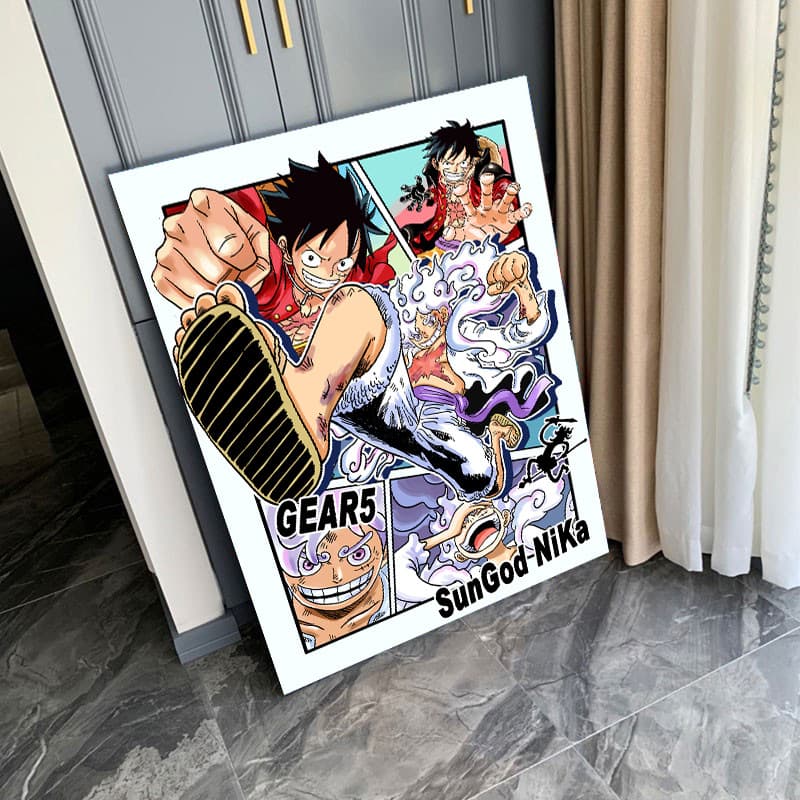 One Piece Digital Painting DIY Luffy Cartoon Anime Relaxing Acrylic Paint by Numbers Kit 2025 New