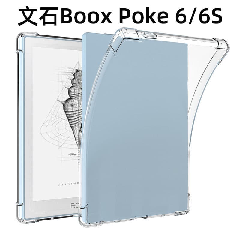 Compatible with Boox Poke6S Reading Tablet Protective Case, 2024 Model 6-inch Poke6 Full Coverage Airbag Soft Shell