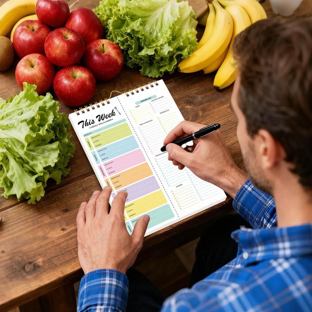 Magnetic Weekly Meal Planner Notebook