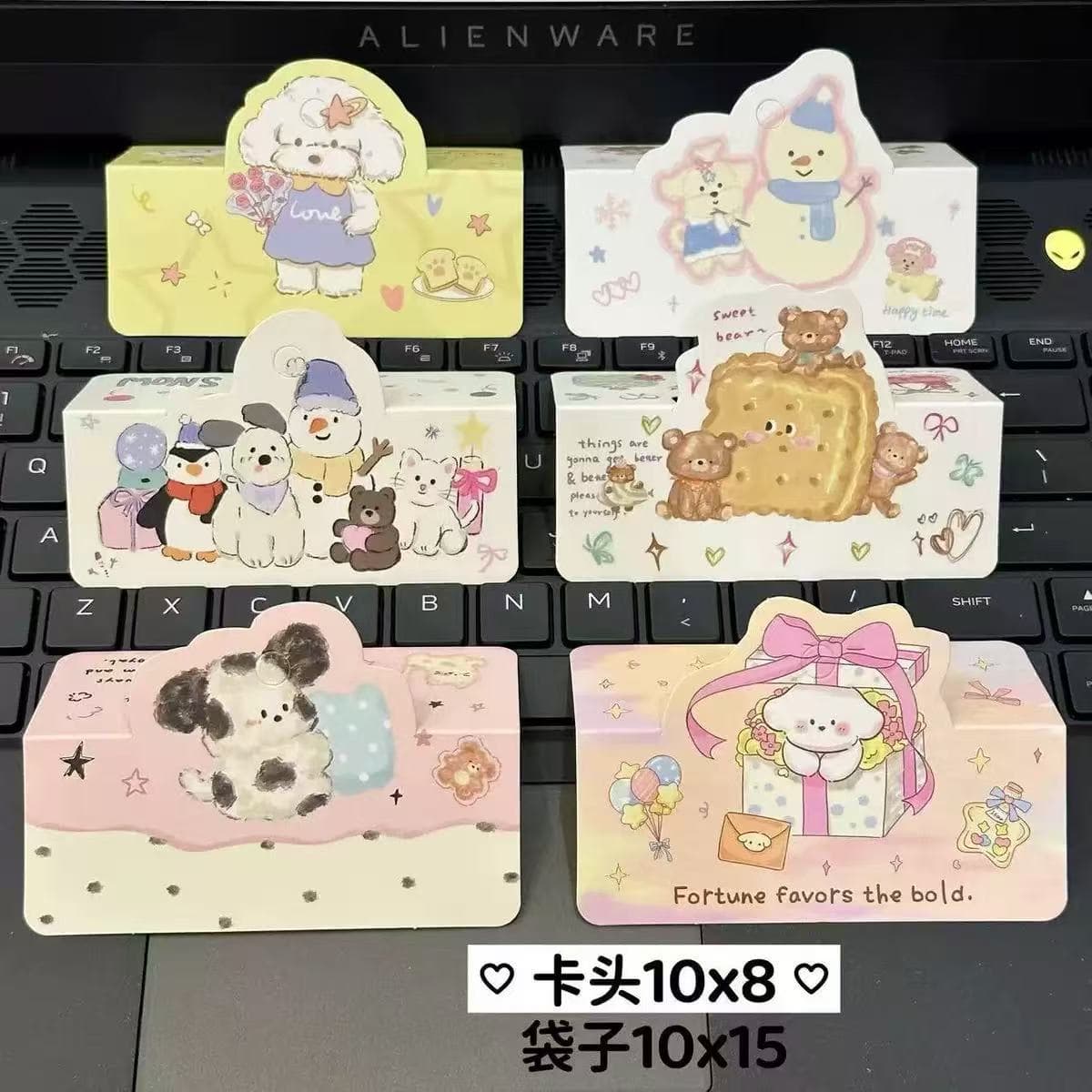 10x8 Card Header Cute Cartoon Small Card Flat Pouch NS Style Small Card Assorted Pack Card Paper OPP Bag