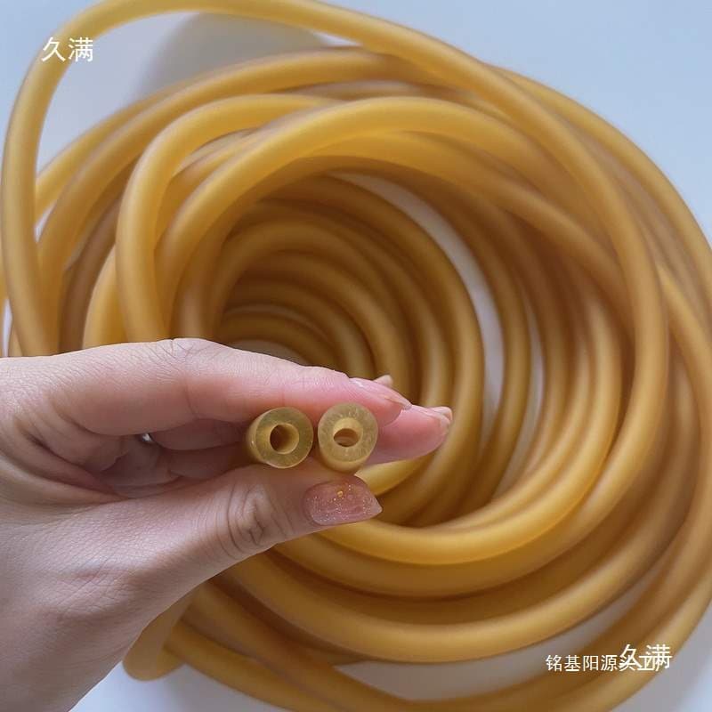 Plain latex tube tension rope, tension tube, elastic tube, experimental hose, slingshot rubber band, yellow full meter manufacturer