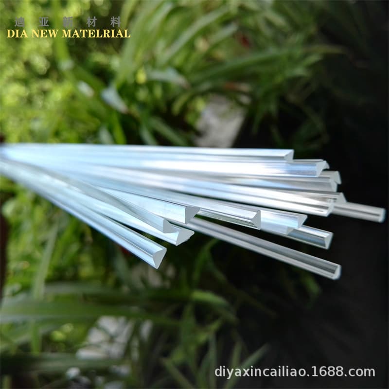 Acrylic triangular strips, PMMA reinforcement strips, organic glass bonding rods, PS reinforcement triangular long strips, equilateral/isosceles strips