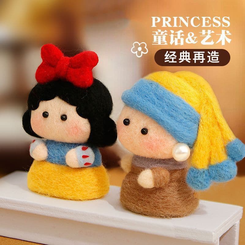 Wool Felting DIY Kit: Snow White Keychain Doll, Hot Seller on Temu and Shein