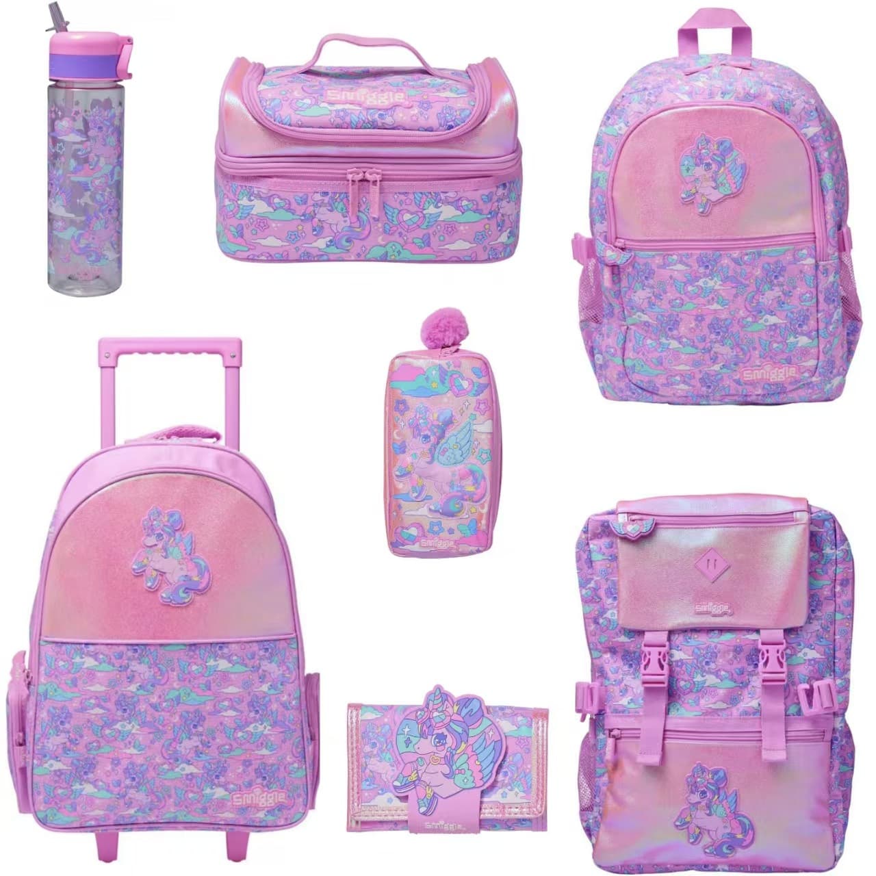 Australia Smiggle school backpack large capacity for primary and secondary school students children's casual bag My Little Pony set series