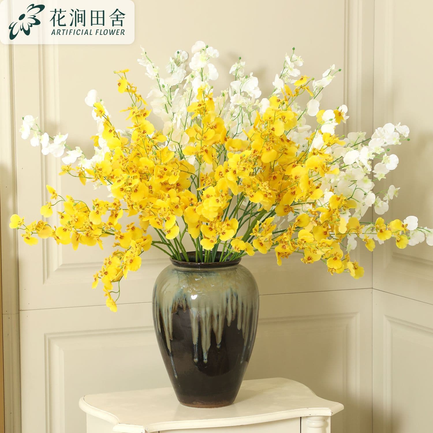 Artificial Dancing Lady Orchid Real Touch Moist-Feel Decorative Fake Flower for Home Decor Floral Arrangement Wedding Artificial Flower Hot Seller Offline