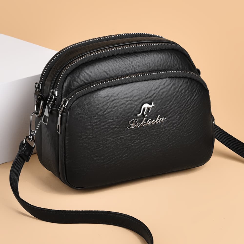 Four-layer Women's Crossbody Bag 2026 New Fashion Simple Shoulder Bag Small Round Bag Cross-border Trade