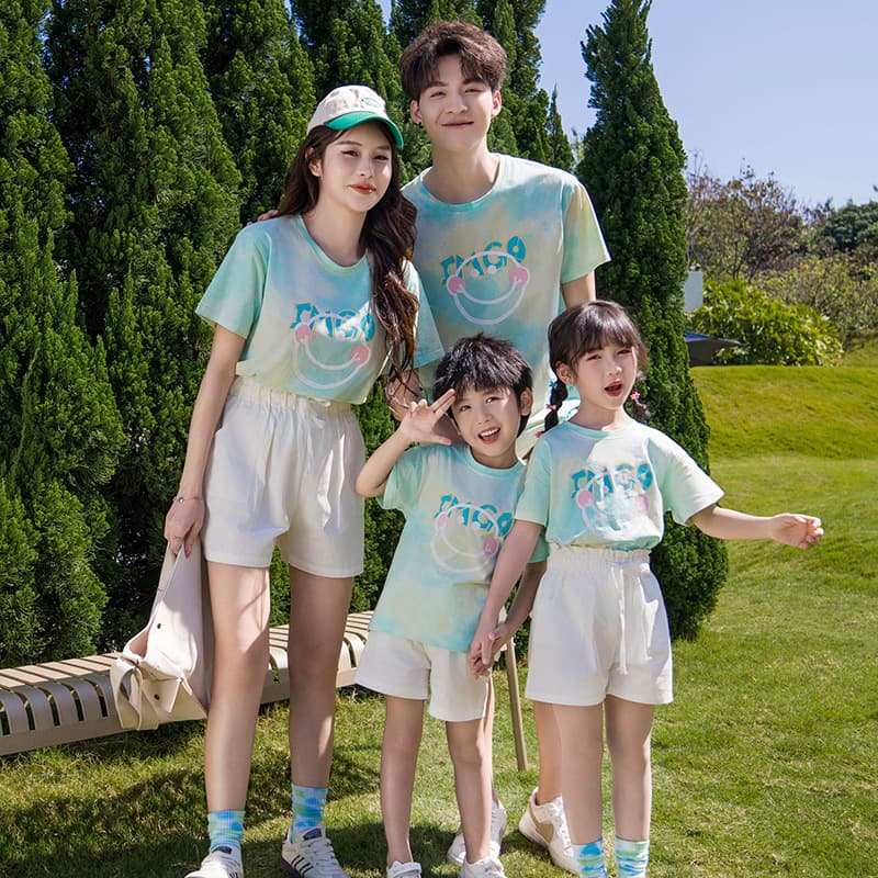 2024 Parent-Child Summer Dress Mother-Daughter Mother-Child Bohemian Summer Beach Dress Family of Three Summer Fashion Casual Suit
