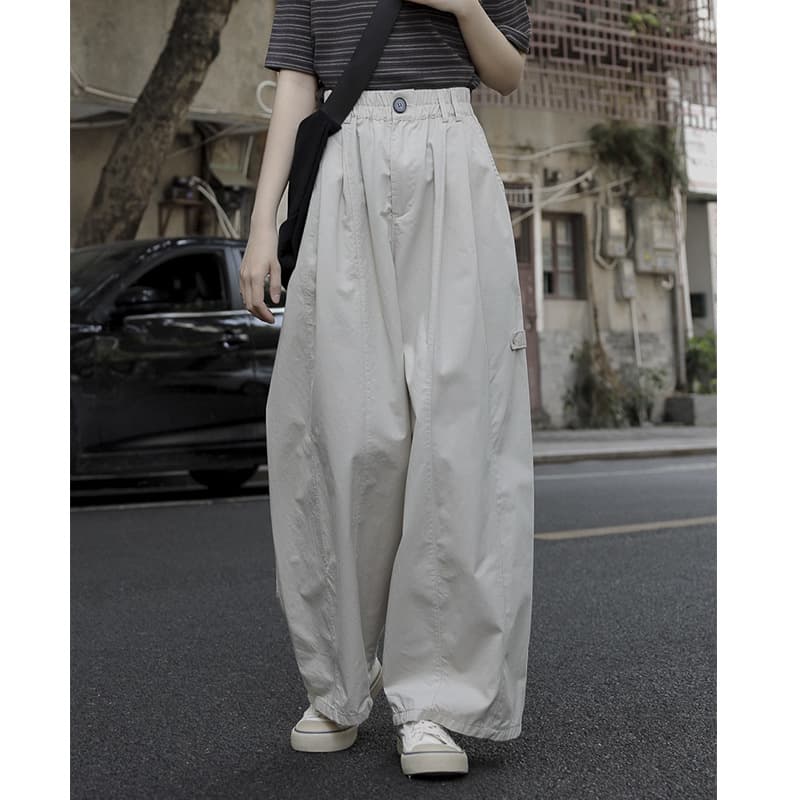 Ah60 Workwear Balloon Pants Pattern Women's Wide-Leg Pants Loose Versatile Women's Pants Clothing Pattern Template