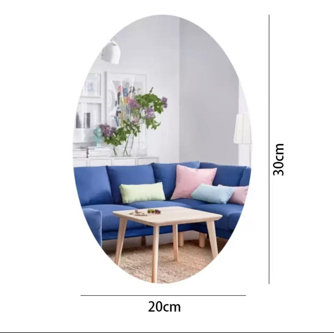 Cross-border shatterproof acrylic soft mirror self-adhesive bathroom mirror for household toilet vanity no-drill makeup mirror